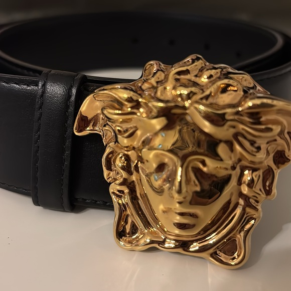 Versace La Medusa Leather Belt 3 CM - Picture 1 of 12